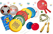 Bälle-Frisbees-Spielzeug-Spielwarenwerbung